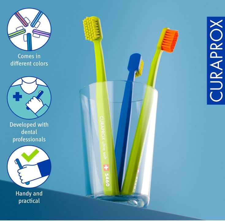 Curaprox Tandenborstel CS 5460 ultra soft in glas, diverse kleuren beschikbaar