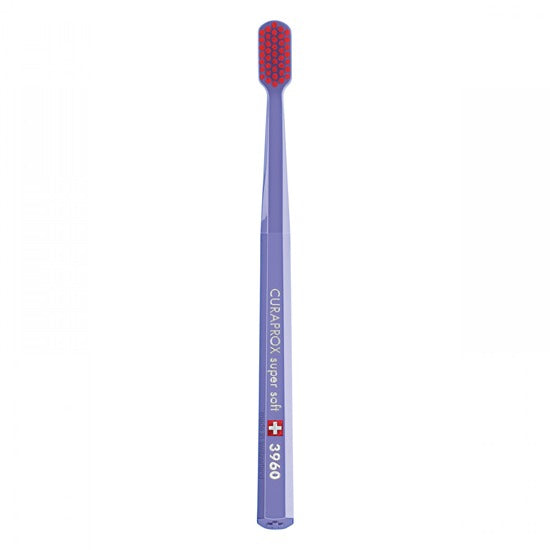 Curaprox Tandenborstel CS 3960 super soft paarse steel met rode haren