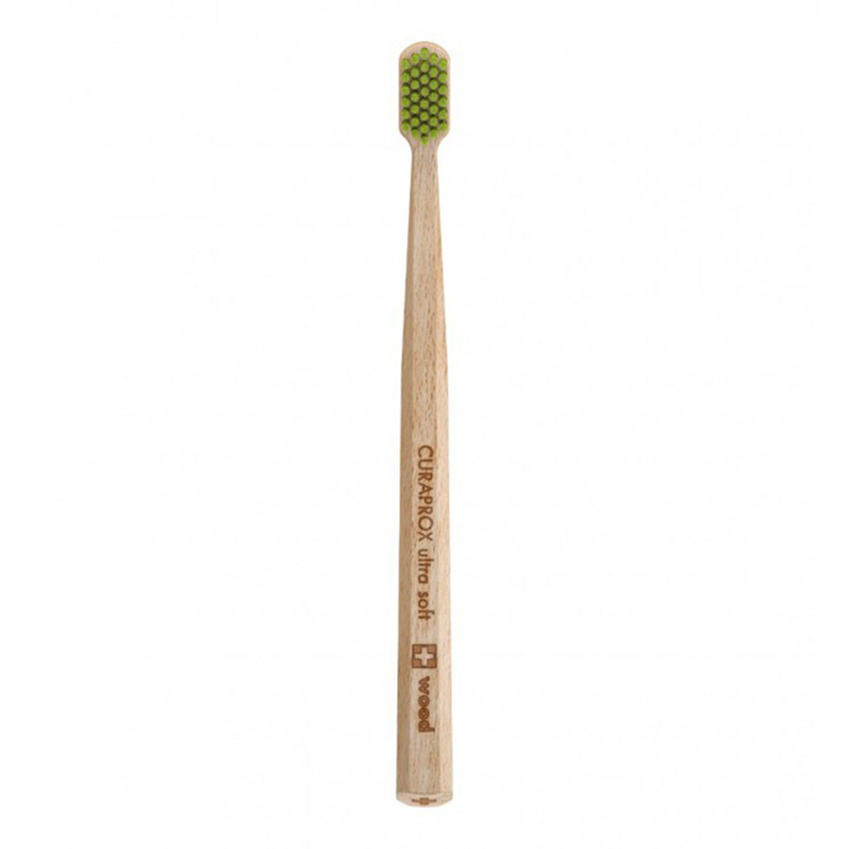 Curaprox Tandenborstel CS Wood ultra soft met houten steel en groene borstelharen