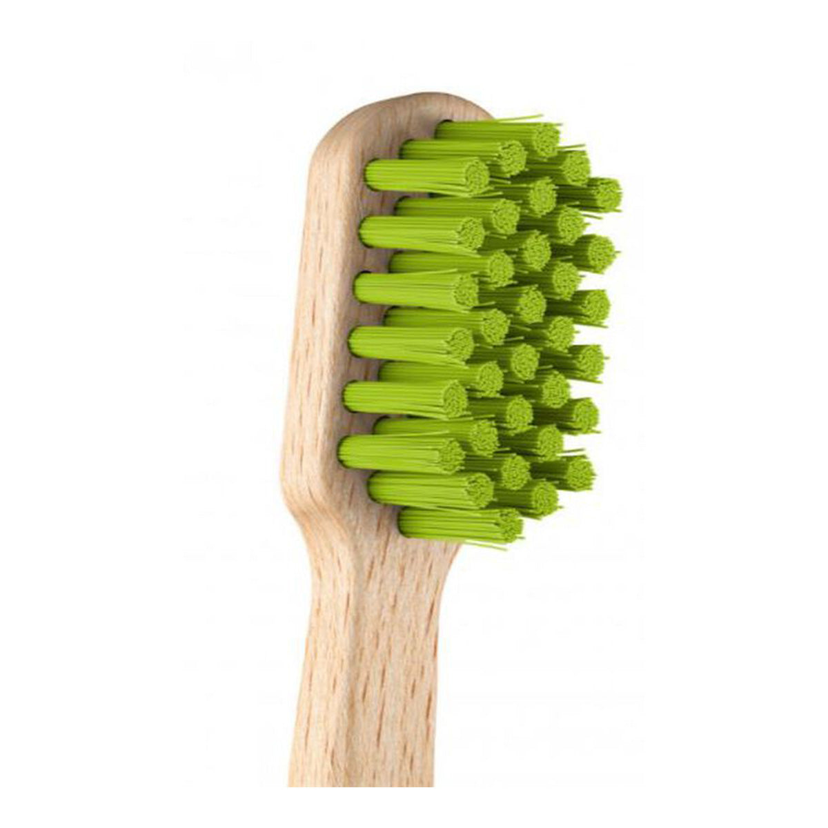 Curaprox Tandenborstel CS Wood ultra soft close-up van groene borstelharen