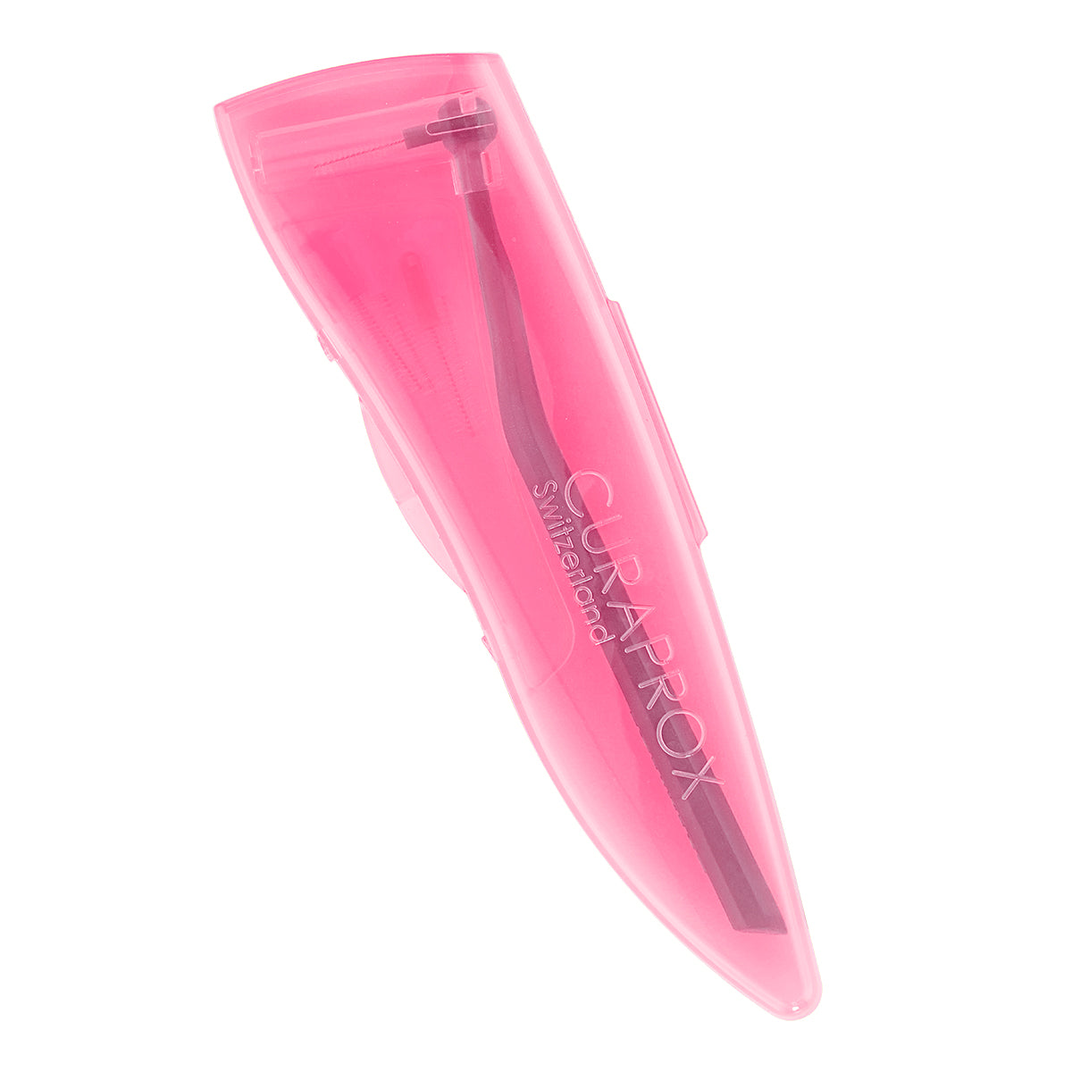 Curaprox CPS 459 prime pocket set ragerbureau in roze beschermhoes