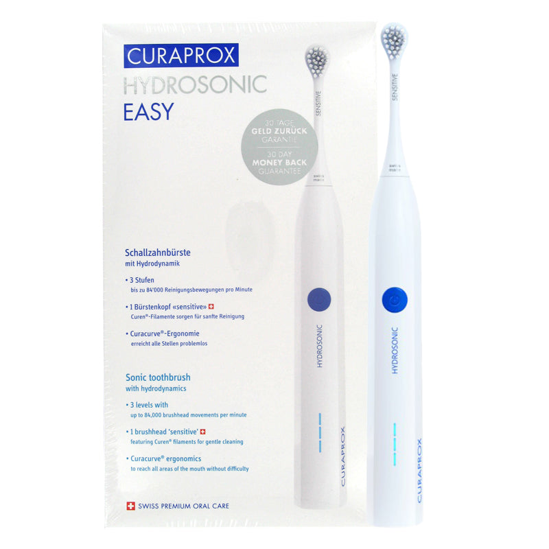 Curaprox Hydrosonic Easy sonische tandenborstel met verpakking en handstuk