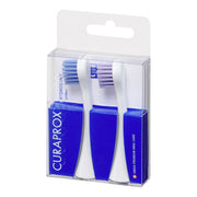 Curaprox Hydrosonic Pro opzetborstels Power Duo verpakking met drie witte opzetborstels