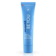 Curaprox BE YOU tandpasta bramen/drop blauwe tube rechtop tegen witte achtergrond