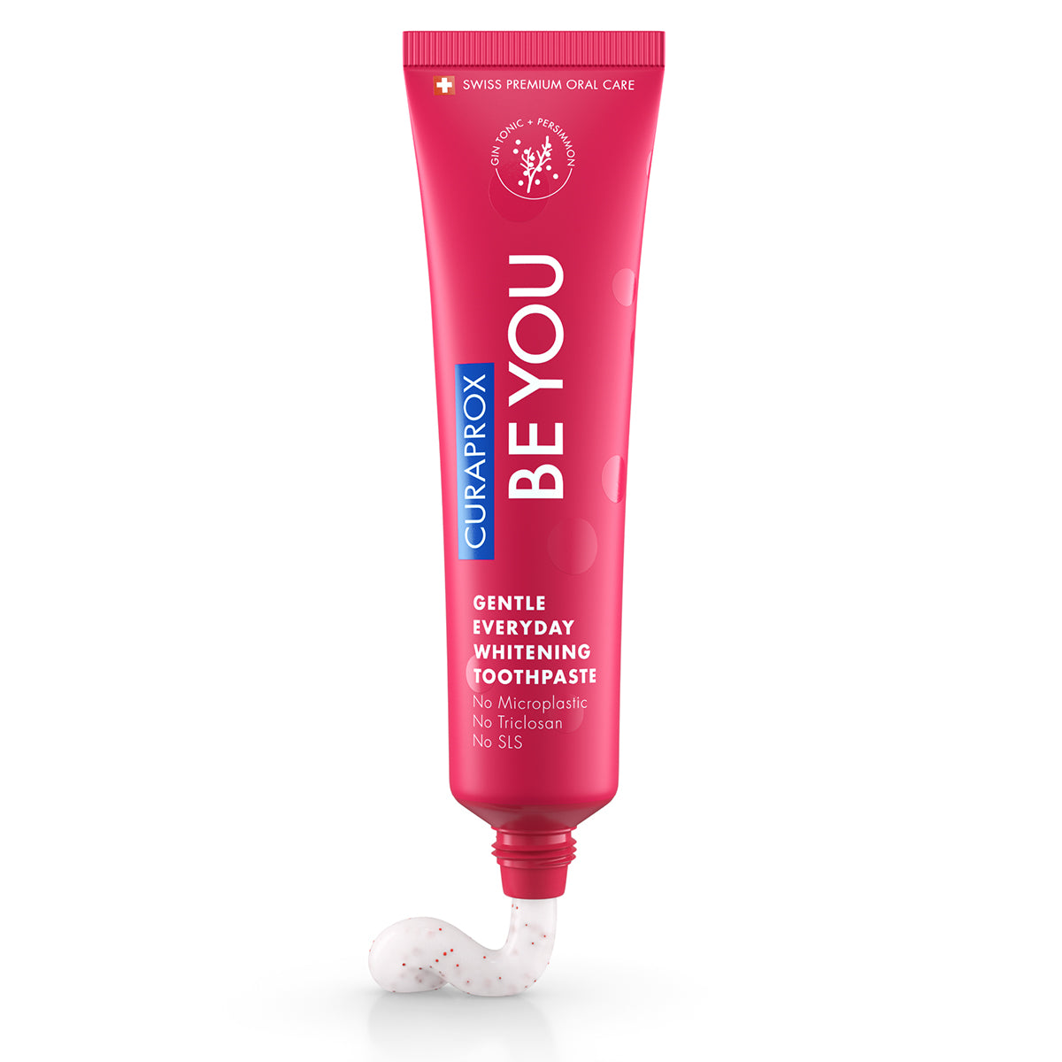Curaprox BE YOU tandpasta gin tonic/sharon fruit tube met uitlopende gespikkelde pasta