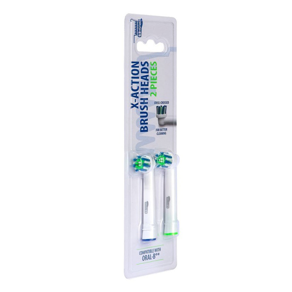 Brush-it X-Action opzetborstels 2 stuks in verpakking, compatibel met Oral-B