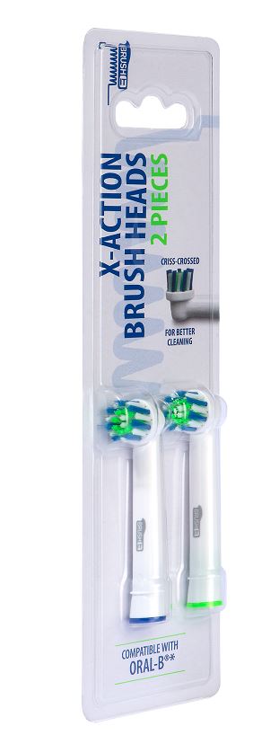 Brush-it X-Action opzetborstels 2 stuks in verpakking, geschikt voor Oral-B