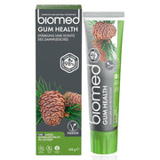 Splat Biomed Gum Health tandpasta doos en tube met dennenappels, 100 g