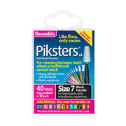 Piksters ragers Size 7 zwart verpakking met 40 stuks afgebeeld
