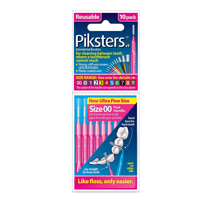 Piksters ragers Size 00 roze verpakking met 10 stuks en gebruiksinstructie