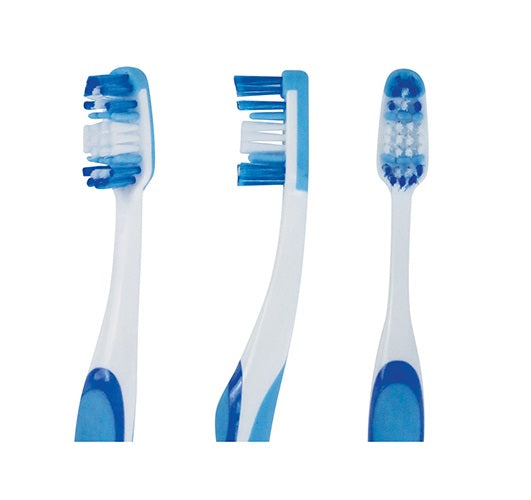 Piksters Curvie Focus Precision tandenborstel van drie kanten met blauwe haren
