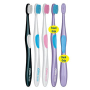 Piksters Curvie Gentle tandenborstel in vijf kleuren met front- en back-grip