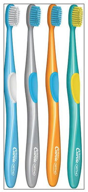 Piksters Curvie Ortho tandenborstel in wit, grijs, oranje en groen