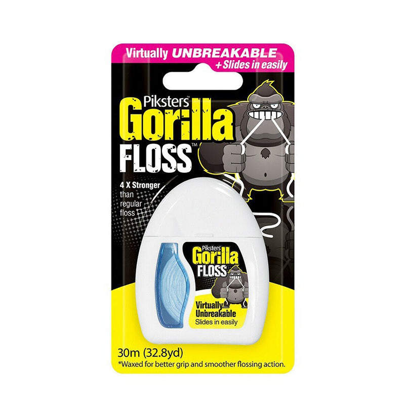 Piksters Gorilla Floss waxed extra strong tandzijde in verpakking van 30 meter