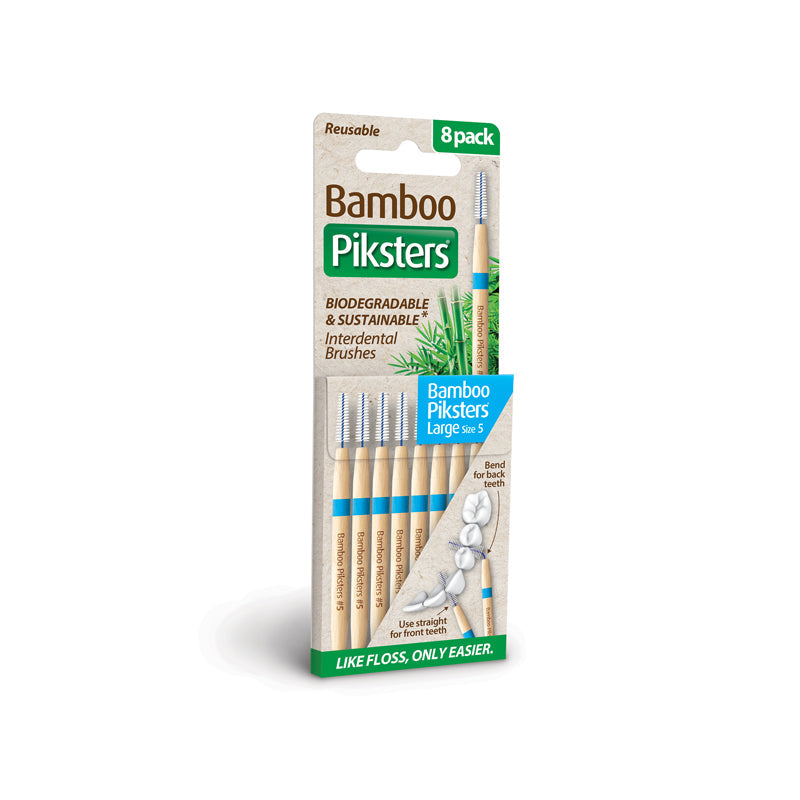Bamboo Piksters ragers Size 5 Large blauw, verpakking met 8 stuks