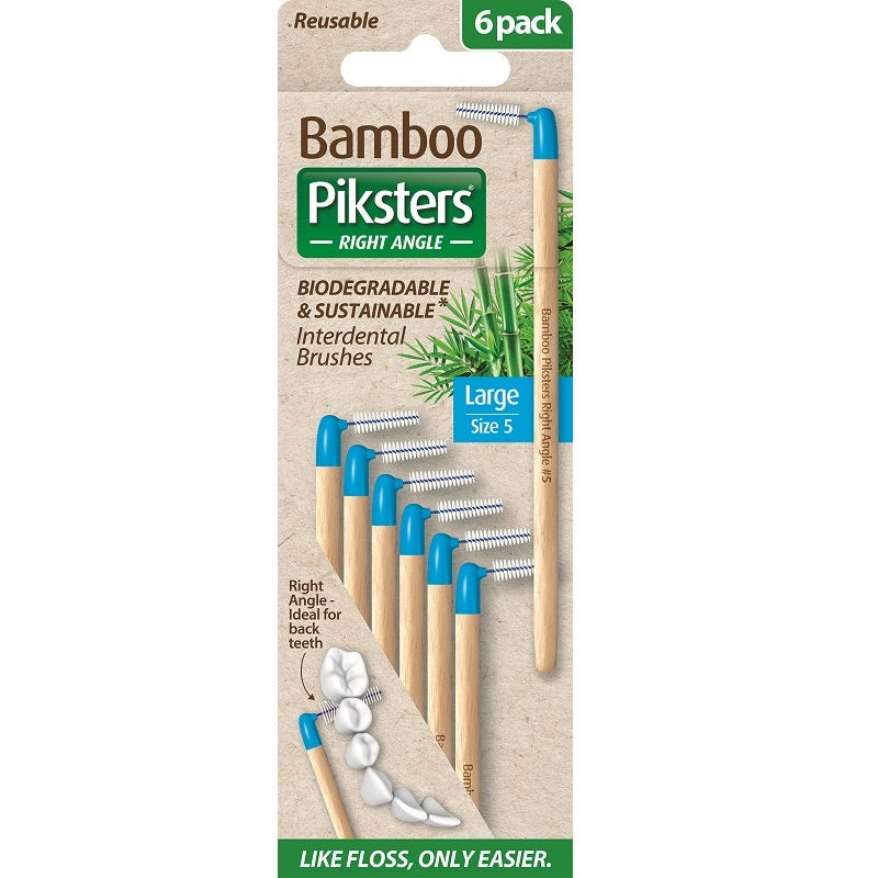 Bamboo Piksters ragers hoek Size 5 Large verpakking met 6 stuks in blauw