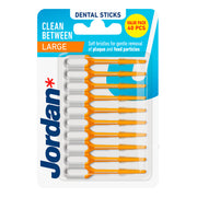 Jordan Clean Between sticks Large verpakking met 40 oranje dental sticks