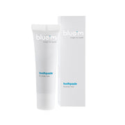 Bluem tandpasta fluoridevrij sample tube met verpakkingsdoosje ernaast