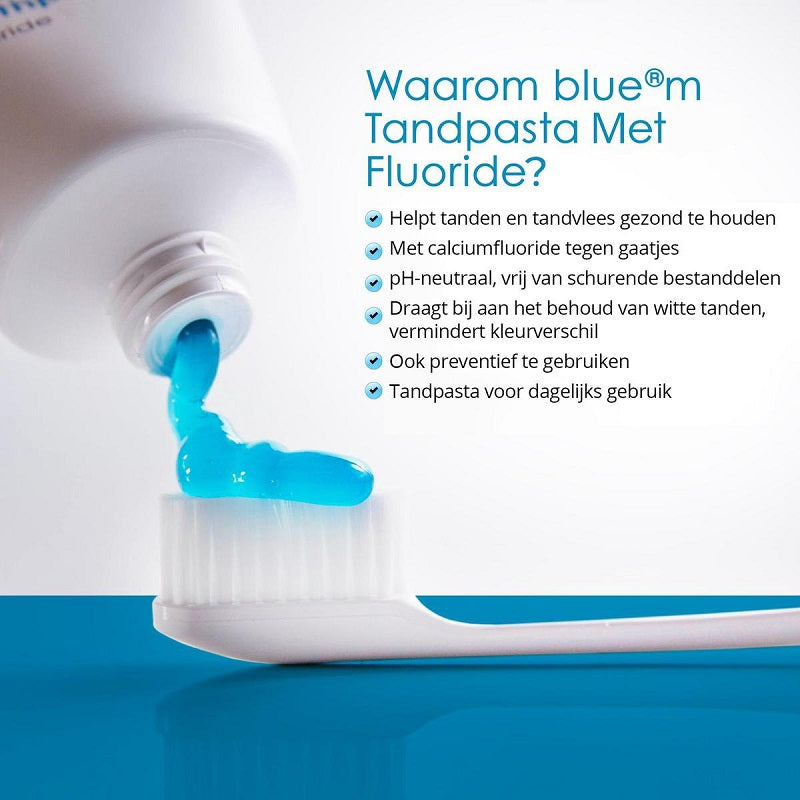 Bluem Tandpasta Met Fluoride blauwe pasta op tandenborstel met voordelen
