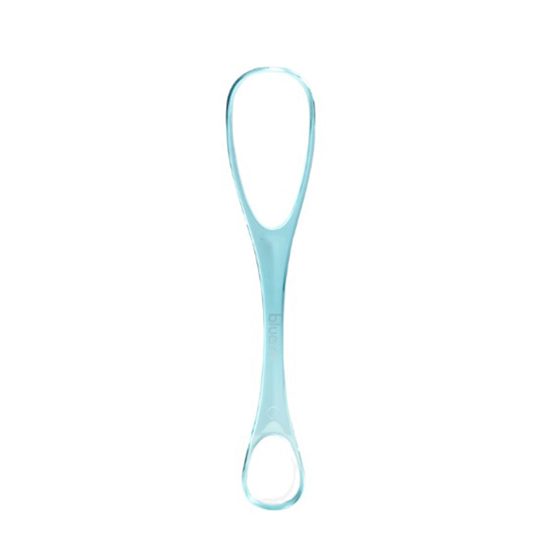 Bluem Tongschraper doorzichtig turquoise kunststof met twee lussen