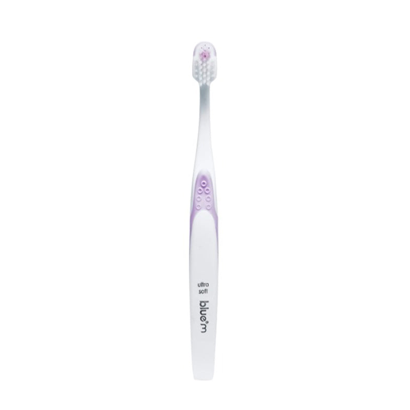 Bluem Ultra Soft Kids tandenborstel pink met witte handgreep
