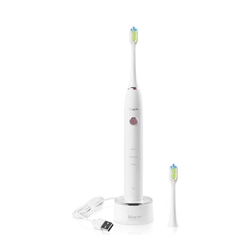 Bluem Sonic+ tandenborstel met oplaadstation, USB-kabel en extra opzetborstel