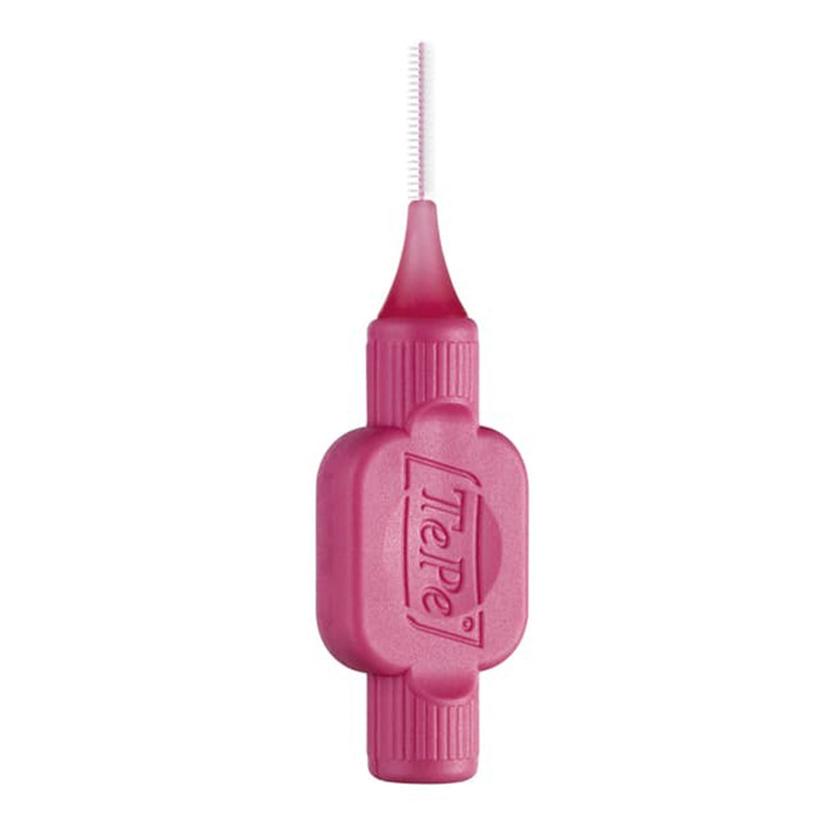 TePe Interdentale ragers Original roze 0,4mm close-up van het roze handvat