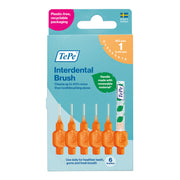 TePe Interdentale ragers Original oranje 0,45mm verpakking met 6 borsteltjes ISO maat 1