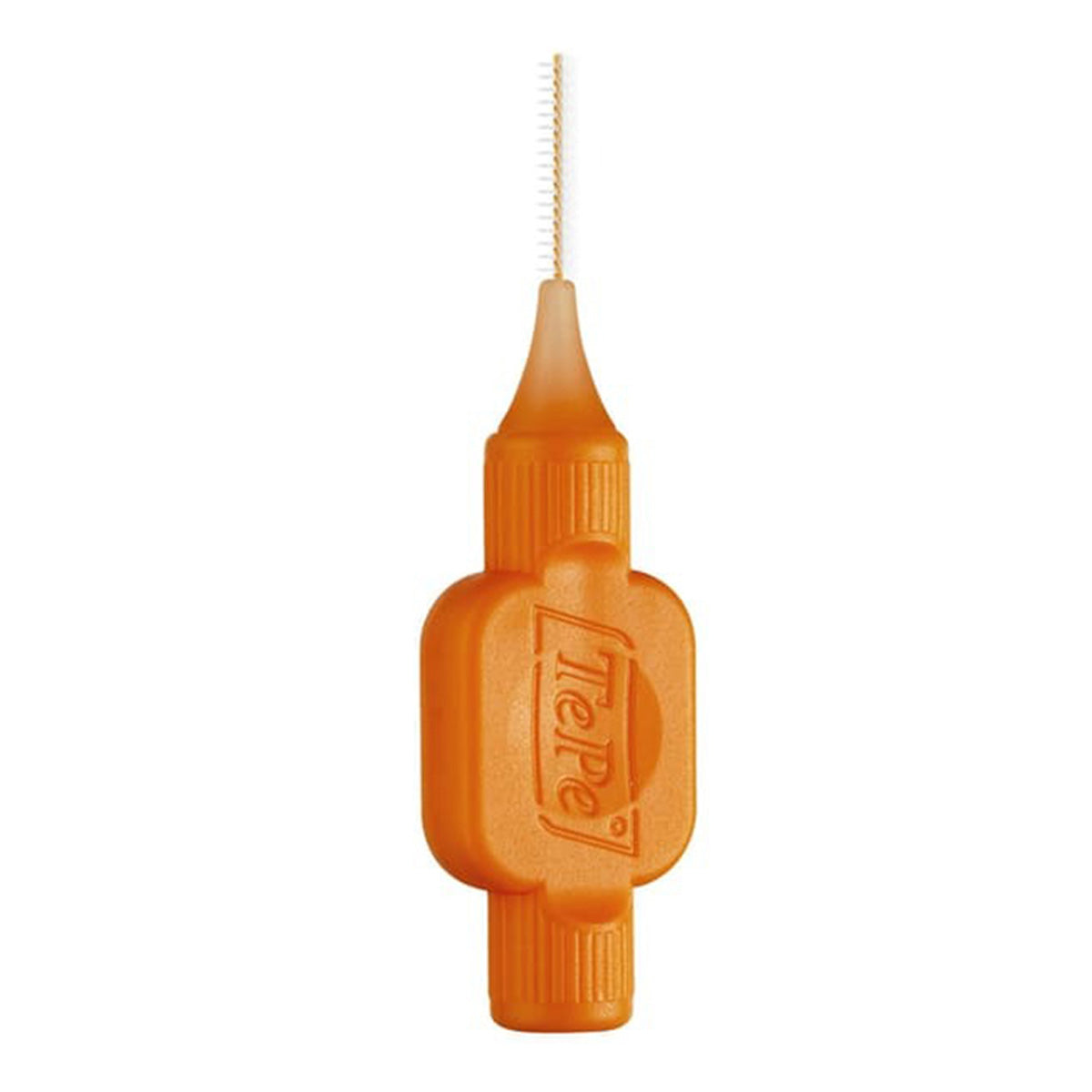 TePe Interdentale ragers Original oranje 0,45mm close-up van de rager met handvat