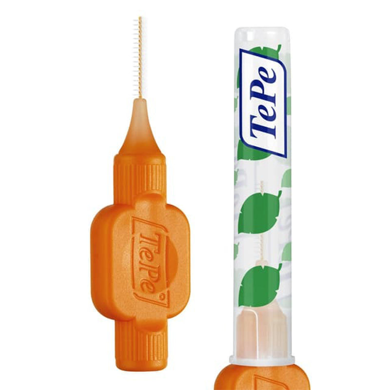 TePe Interdentale ragers Original oranje 0,45mm los rager en verpakking