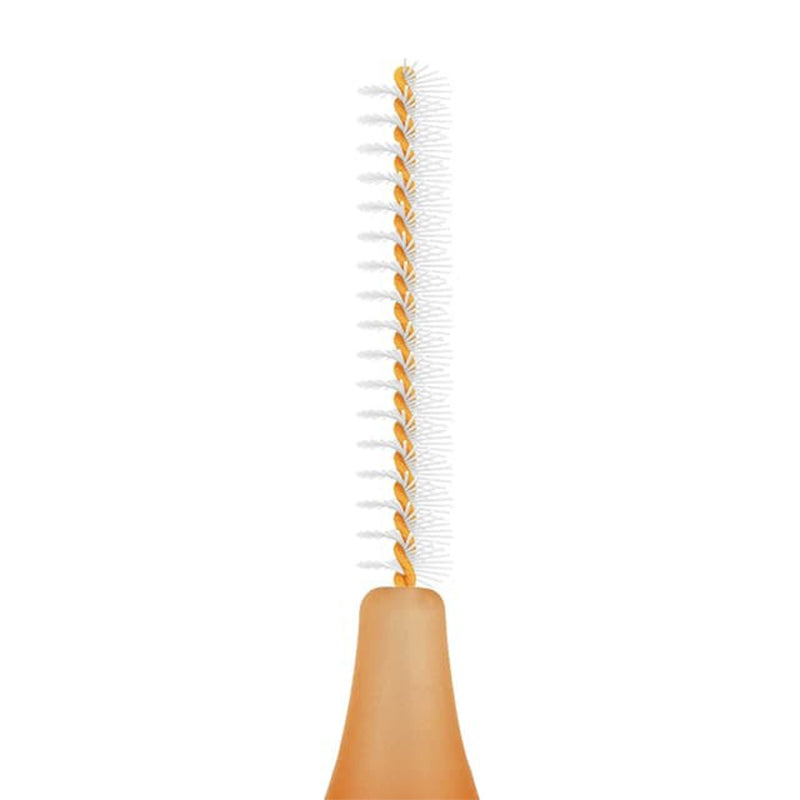 TePe Interdentale ragers Original oranje 0,45mm detailopname van de ragerborstel