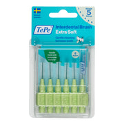 TePe Interdentale ragers X-soft groen 0,8mm verpakking met 6 stuks ISO maat 5