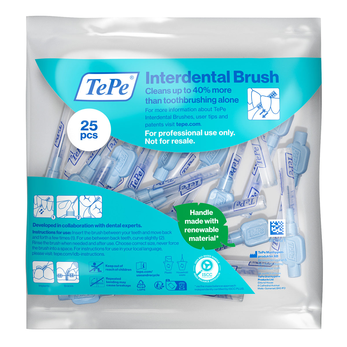 TePe Interdentale ragers X-soft blauw 0,6mm zak met 25 stuks