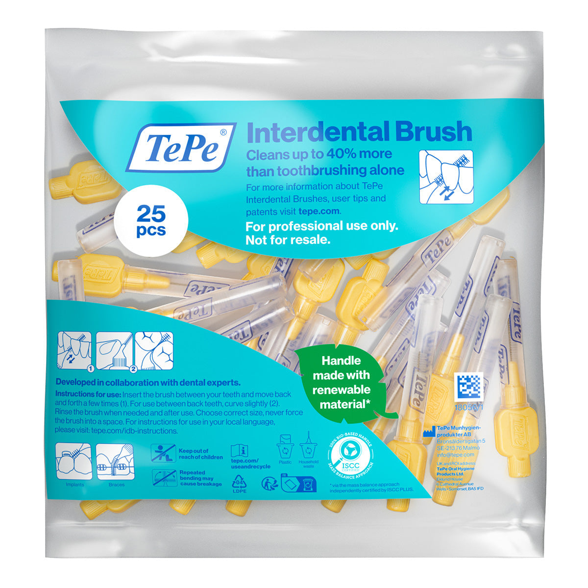 TePe Interdentale ragers X-soft geel 0,7mm zak met 25 stuks