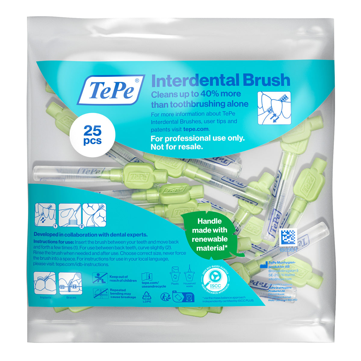 TePe Interdentale ragers X-soft groen 0,8mm verpakking met 25 stuks