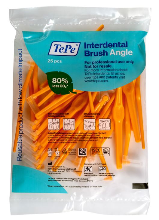 TePe Angle interdentale ragers oranje 0,45mm verpakking met 25 stuks