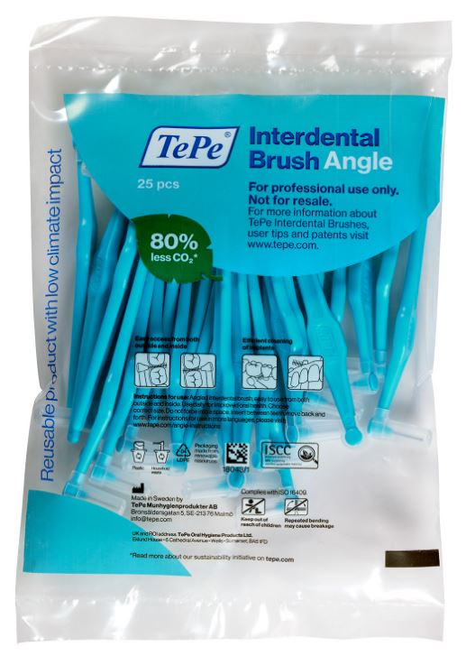TePe Angle Interdentale ragers blauw verpakking met 25 stuks