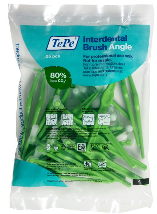 TePe Angle interdentale ragers groen verpakking met 25 stuks in zak