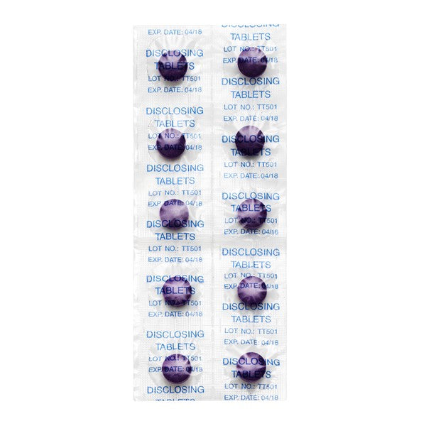 TePe Plaqsearch plakverklikker tabletten in blisterverpakking met paarse tabletjes