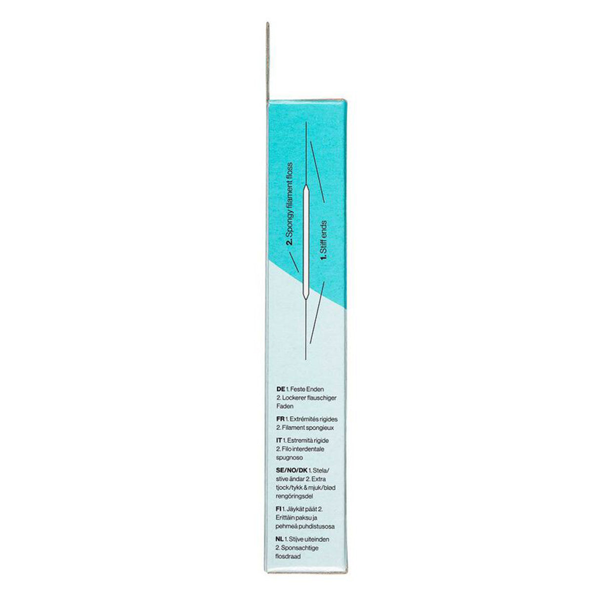 TePe Bridge & Implant floss verpakking met uitleg stijve uiteinden en sponsachtige flosdraad