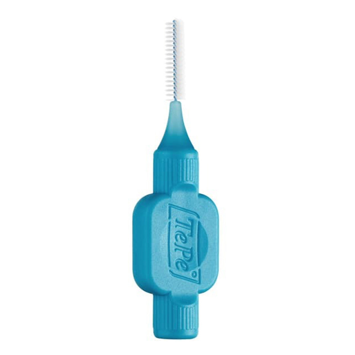 TePe Interdentale rager Original blauw 0,6mm close-up met blauwe handgreep