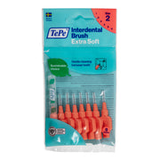 TePe Interdentale ragers x-soft rood 0,5mm verpakking met 8 stuks maat 2