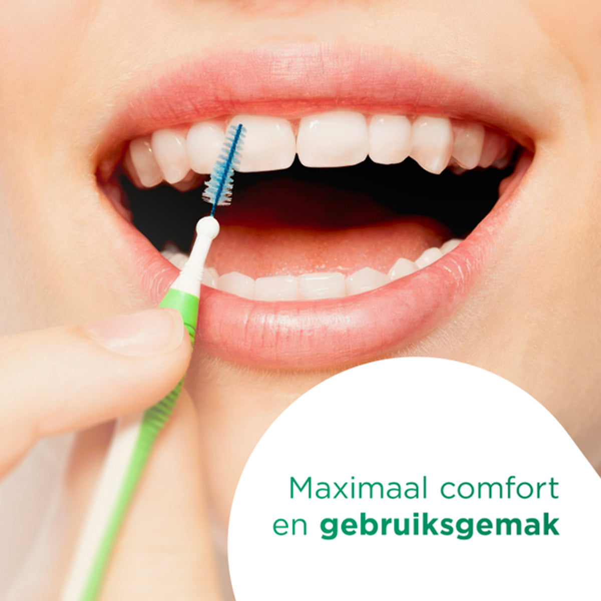 Gum Trav-Ler 1,2mm paars ragertje tussen tanden met tekst maximaal comfort en gebruiksgemak