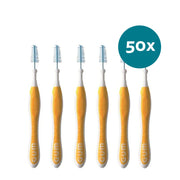 GUM Trav-Ler 1,3mm geel, zes interdentale ragers met blauwe borsteltjes, 50x verpakking