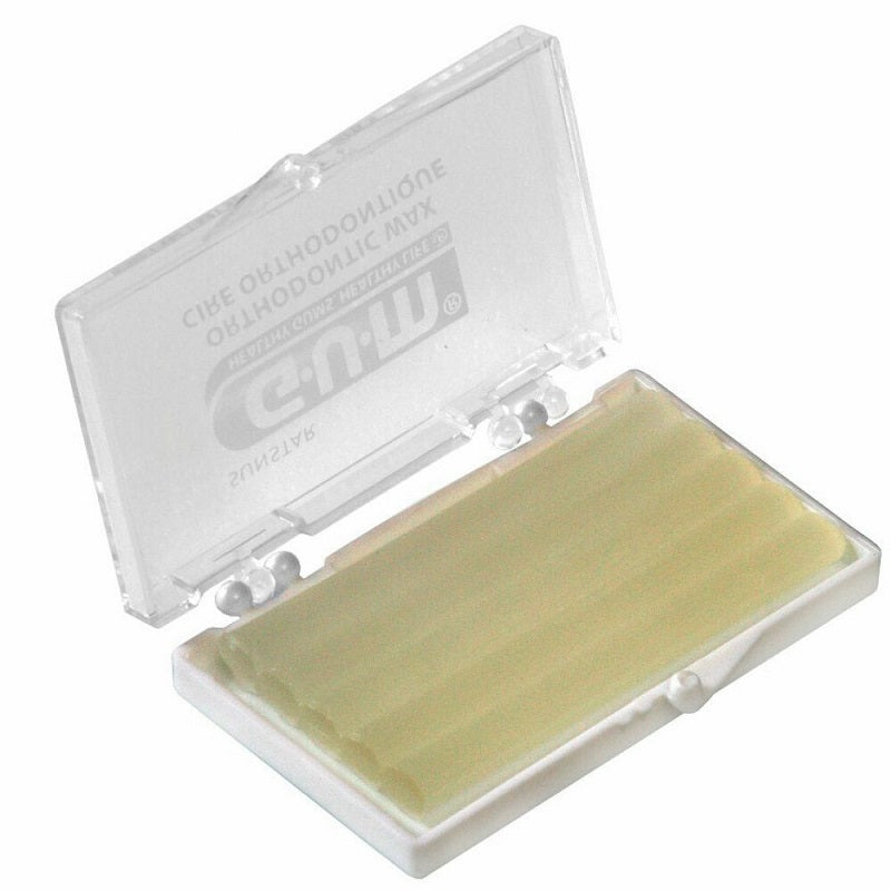 GUM Ortho wax repen in geopende doorzichtige beschermdoos