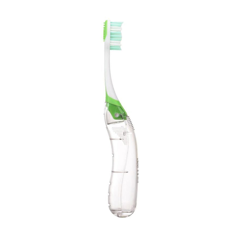 Gum Original White Travel kit tandenborstel met inklapbare beschermkap uitgeklapt