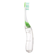 GUM Travel tandenborstel met groen accent en opvouwbaar transparant handvat
