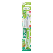 GUM Kids tandenborstel 2-6 jaar in groene verpakking met kinderfiguren