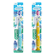 GUM Junior tandenborstel 7-9 jaar, soft, in blauwe en gele verpakking