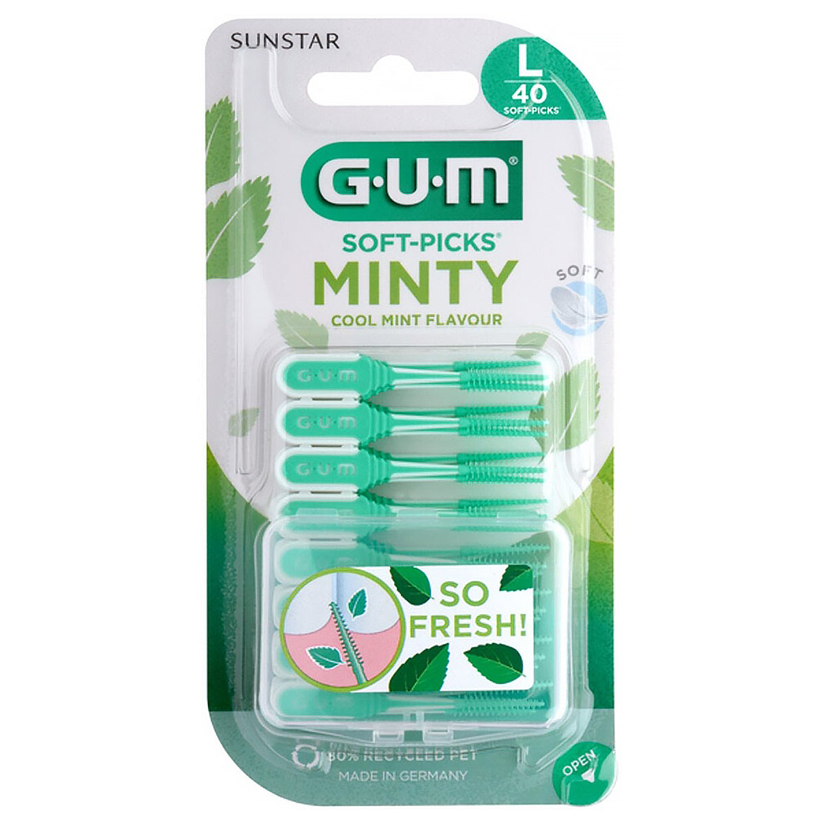 GUM Soft-Picks Minty Large verpakking met munt interdentale ragers, maat L